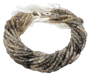 Cuentas de rutilo negro natural Heishi tipo neumático de 5 mm y 6 mm, cuentas sueltas de gema de rutilo lisa, precio al por mayor a granel para fabricación de joyas - Product Image 5