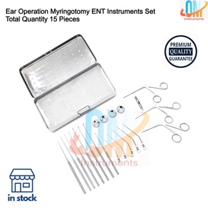 Juego de Instrumentos Quirúrgicos de Alta Calidad para Miringotomía y Miringoplastia, 15 Piezas, Instrumental Quirúrgico Básico |   OldMed - Product Image 2