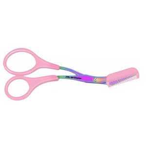 Ensemble de tondeuses à sourcils, ciseaux à sourcils antidérapants avec peigne, précision professionnelle, 2 pièces, rose, acier inoxydable - Product Image 5
