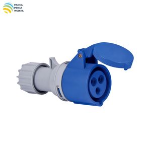 ขั้วต่อไฟฟ้าอุตสาหกรรมคุณภาพสูง 16A 2P+E 220-250V 6h IP44 รุ่น LX-213N สำหรับการเชื่อมต่อสายเคเบิล - Product Image 2