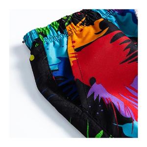Short de bain en polyester premium à séchage rapide, taille mi-haute avec cordon de serrage, style sportif, pour la plage, avec logo personnalisé pour homme - Product Image 3