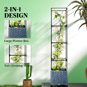 กระถางดอกไม้ & เครื่องปลูกต้นไม้บนเตียงในสวน - Product Image 4