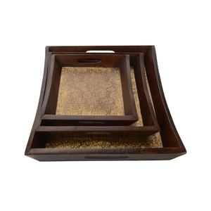 Plateau de service moderne en bois écologique taille personnalisée pour la maison hôtel restaurant produit de gros de marquage élevé - Product Image 1