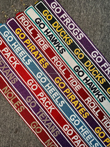 Custom Beaded Purse Straps Collegiate Spirit Fashion <b>Bag</b> <b>Accessories</b> Colorful Sequin Design Gameday Ready - Product Image 6