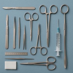 Ensemble d'instruments chirurgicaux professionnels en acier inoxydable pour pansements, kit d'outils médicaux pour interventions mineures et dissections - Product Image 2
