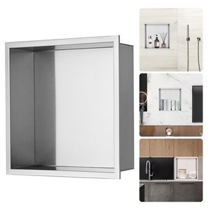 Nicchia Doccia 304 in Acciaio Inossidabile 13x13" con Doppio Ripiano Impermeabile e Resistente alla Ruggine - Product Image 1