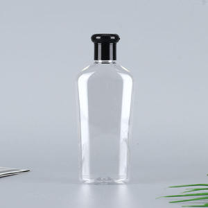 Vente en gros de flacons en plastique transparents cylindriques vides de 200 ml avec bouchon à rabat pour les soins de la peau, le sérum, le shampoing - Product Image 2
