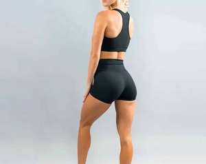 Ensemble de sport sans couture 2 pièces pour femme, collection 2026 : survêtement de yoga à manches longues et sweat à capuche pour l'entraînement - Product Image 4