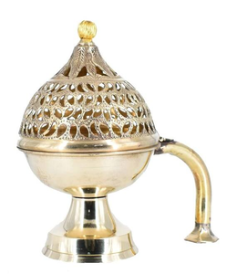 Quemador de incienso árabe Bakhoor de metal y calentador de velas Bakhoor de metal - Product Image 1