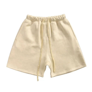 Men's Solid <b>Black</b> Polyester Worsted Breathable Elastic Waist Casual Knitted Sport Yoga Shorts OEM Service - Product Image 5