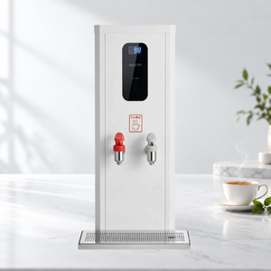 Distributeur d'eau chaude double robinet Aquatek AQ-5111-10 blanc, chauffe-eau de comptoir pour bureau, cuisine et service de thé et café - Product Image 1