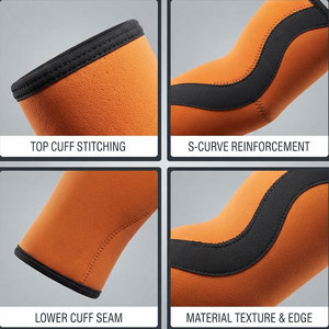 Manchons de compression en néoprène de 7 mm pour coudes, protection douce pour la musculation, service OEM, prix de gros, étiquette personnalisée, protection des coudes - Product Image 5