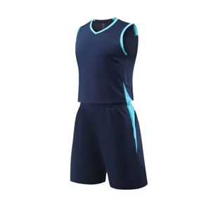 Ensembles d'uniformes de basketball imprimés numériquement de haute qualité, logo personnalisé, unisexe, sans manches, respirant, séchage rapide, polyester sans couture 100% - Product Image 4