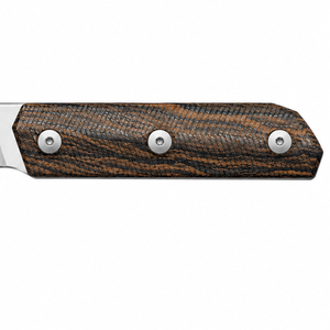 Cuchillos de Caza Personalizados de Hoja Fija para Exteriores con Empuñadura de Madera Texturizada Marrón y Hoja de Acero Ancha para Campismo, Trabajo de Campo y Bushcraft - Product Image 6