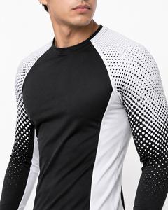 Wholesale Top Sell MMA BJJ Rash Guard Custom Design Stylish <b>Men's</b> <b>Compression</b> Long Sleeve Spandex/Polyester UPF50 Front - Product Image 5