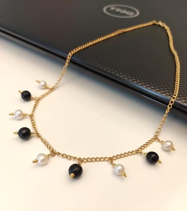 Royal Premium Quality Brass <b>Gold</b> <b>Plated</b> Pearls And Corals <b>Chain</b> For Girls Party Wear Collection - Product Image 2