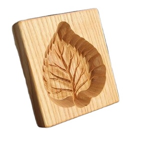 Wooden <b>Cookie</b> Mold Leaf Shape Biscuit Stamp Pastry Press Embossing <b>Tool</b> Baking Cutter Traditional Butter Sugar Shortbread Mold - Product Image 1