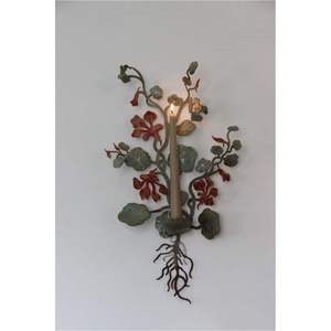 Handcrafted Metal Rose Vine <b>Wall</b> <b>Sconce</b> Set Elegant Gold Gilt Floral Blossom Double Arm <b>Wall</b> Mount Candle Holder for Luxury Home - Product Image 2