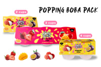 Mevrouw Hong Instant 120g Kleurrijke Passievrucht Smaak Popping Boba Tapioca Ballen Bubble Tea Cup Leverancier Klaar om te eten 60 stuks TW