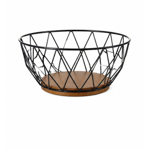 Corbeille à fruits hexagonale en fil métallique doré rose, design géométrique moderne, pour comptoir de cuisine, organisateur décoratif - Product Image 3