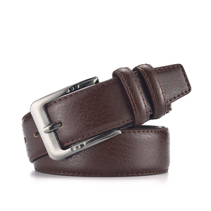 Ceinture Classique et Élégante pour Homme, Réglable, Boucle en Cuivre Noir, Motif Uni, Écologique, Vintage, Décontractée, Logo Personnalisé, Cuir de Vachette, 3,8 CM - Product Image 5