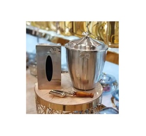 Aluminium Hammered Waste <b>Bin</b> <b>With</b> Tissue Box Customize Size And Shape Garbage <b>Bin</b> Dust <b>Bin</b> At Cheap Prices - Product Image 3