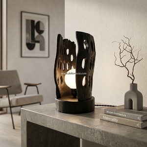 Lámpara de Mesa de Madera Negra Ecológica para Sala de Estar, Dormitorio, Hotel, Decoración Moderna para el Hogar - Product Image 6