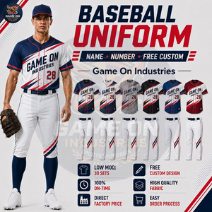 Matériel respirant au toucher doux, nouvelle arrivée, sur mesure, créez votre propre uniforme de baseball tendance et flexible, vêtements de sport - Product Image 3