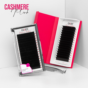 ขนตาปลอม Charmlash แบบขายส่ง ถาดขนตาแคชเมียร์ ทรง C ขนตาต่อแบบเส้นต่อเส้น ถาดขนตาแบบกำหนดเองได้ บรรจุภัณฑ์แบบธรรมชาติ - Product Image 1