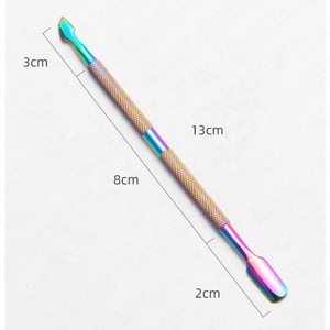 Juego de Empujadores de Cutículas de Doble Extremo de Acero Inoxidable Premium, 2 Piezas, Herramienta de Limpieza de Uñas para Manicura y Pedicura, Logotipo Personalizado OEM - Product Image 2