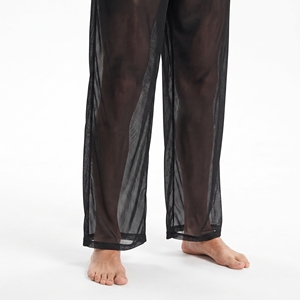Pantalon long en maille transparente pour homme, respirant, avec cordon de serrage à la taille, 100% polyester, leggings pour homme, pantalon en maille transparente, léger - Product Image 2