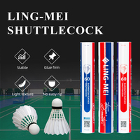 LING-MEI 60 Volantes de Bádminton de Plumas de Ganso para Torneos y Entrenamiento