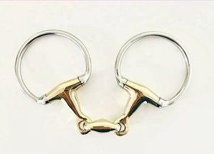 Mors à œil rond pour cheval de haute qualité, mélange de cuivre, mors en acier inoxydable massif, fabricant de mors pour cheval en Inde - Product Image 2