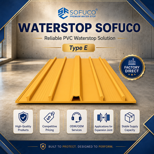 Bande élastique en PVC EO250 - ST Sofuco pour l'étanchéité des joints de dilatation externes des stations d'épuration sous haute pression d'eau - Product Image 1