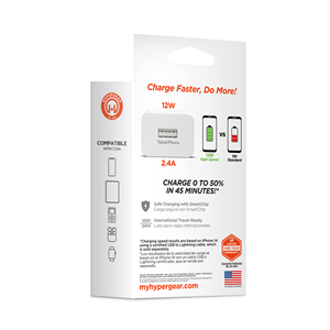 Caricatore USB da Muro 12W per Viaggi, Adattatori Pratici per Ricarica in Movimento - Product Image 2