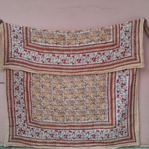 Hand Stitched Organic Eco-Friendly Indian Quilt Solid Pattern Luxury <b>Bed</b> Spread Home Decor Blanket <b>Throw</b> Reversible Cotton <b>Bed</b> - Product Image 5