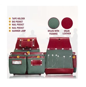 Find similar icon Custom OEM Service Latest Design Reusable Leather Tool Belt Customized Logo Genuine Leather Tool Bag - Product Image 4