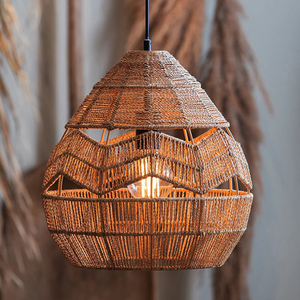 Exclusive Design Handmade Vietnam Seagrass Lampshade Bohemian Decorative <b>Light</b> Cover - Product Image 5
