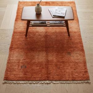 Alfombra de Lana Anudada a Mano de Lujo, Color Rojo Óxido, Estilo Marroquí, Suave y Afelpada, con Flecos, para Decoración de Sala de Estar y Dormitorio - Product Image 3