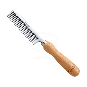 Peine de Aluminio Reutilizable para el Cuidado del Caballo con Mango de Madera para Animales Grandes - Product Image 4