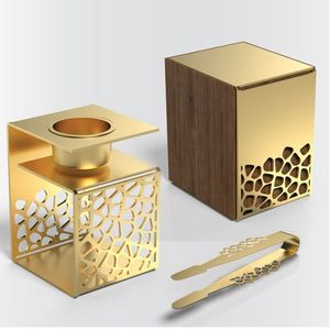 Brûleur décoratif de luxe en résine artisanale effet marbre pour encens et parfums d'ambiance - Product Image 6