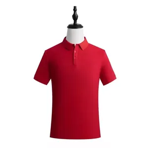Polo de punto 100% algodón para hombre de talla grande, diseño casual, liso, transpirable y estampado - Product Image 3