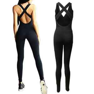 Mono deportivo de verano sin mangas con cuello en U para mujer, de tejido suave, diseño de espalda cruzada, ajuste ceñido, top corto de yoga - Product Image 4