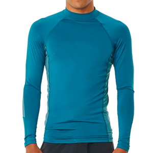 <b>Men</b> Rash Guard <b>Compression</b> Jacket OEM ODM Custom Manufacturer UV Protection Swim Surf Wear Front Logo Polyester <b>Men</b> Rash Guard - Product Image 1