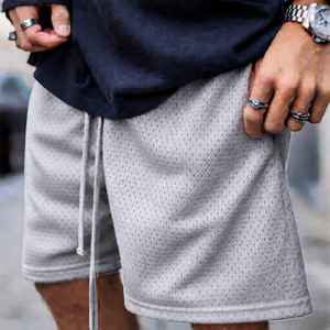 Pantalones Cortos Deportivos de Malla para Hombre, al por Mayor, con Logotipo Personalizado, de Alta Calidad, Transpirables, de Secado Rápido, de Poliéster, Estilo Urbano, de 5 Pulgadas - Product Image 1