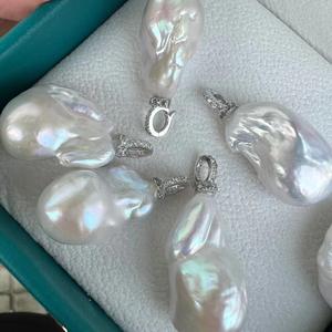 Collier pendentif en argent pur S925 avec perle d'eau douce en forme de queue de poisson Sai Sai Lian - Belle brillance, produit de qualité supérieure - Product Image 3