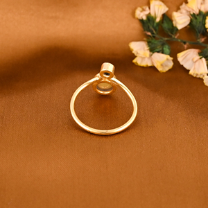 Elegant Ethiopian <b>Opal</b> & CZ Gemstone Brass <b>Ring</b> Stylish Handmade Jewelry for Women - Product Image 3