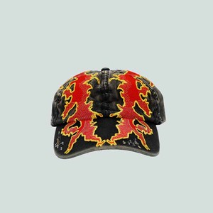 Gorra de Béisbol Negra Unisex con Bordado de Dragón Rojo, Estilo Urbano de 6 Paneles, para Primavera/Verano, Talla 58-60CM - Product Image 2