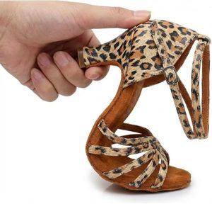 Chaussures de danse latine pour femmes Baifa Dance, dessus synthétique, talon plat, semelle en daim, pour la pratique et les spectacles en salle, BFA-1458 - Product Image 4