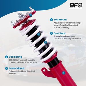 Kit di Abbassamento Sospensioni BFO con Ammortizzatori a Molla e Sistemi di Sospensione per Mitsubishi Lancer 08 e 16 - Product Image 3